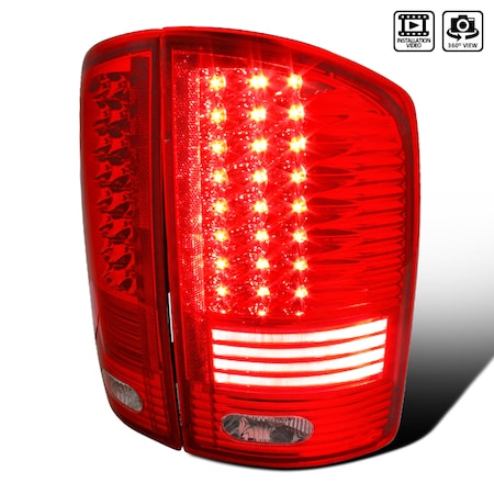 Spec-D Tuning 02-05 Dodge Ram LED Tail Lights Red LT-RAM02RLED-V2-RS